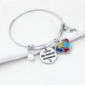 img 1 attached to 🧩 WSNANG Autism Awareness Jewelry - Heart Charm Support Gifts for Autism Aunt/Daughter/Mother/Grandmother - Perfect Autism Aunt Grandma Gift