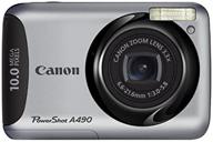 📸 цифровая камера canon powershot a490 с разрешением 10.0 мегапикселей, оптическим зумом 3.3x и жк-дисплеем 2.5 дюйма. логотип