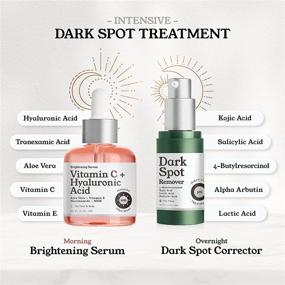 img 3 attached to AM/PM Dark Spot Corrector Treatment- Overnight Kojic Acid & Vitamin C Serum for Face & Body - Women's Tranexamic Acid Age/Acne Dark Spot Remover