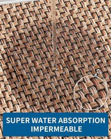 img 2 attached to 🧽 Non Skid Kitchen Rugs and Mats: Washable, Absorbent Runner Rugs for Kitchen & Sink - Beige (20"x47")