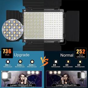 img 3 attached to 🌈 GVM RGB LED Video Light: 45W Professional Kit with APP Control, 736pcs Led Beads, 8 Scenes - Gaming, YouTube, Streaming, Photography & Video Recording