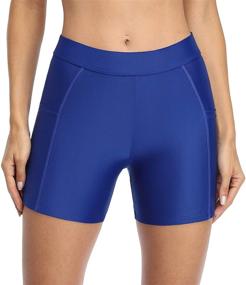 img 2 attached to 🩱 High Waisted Swim Pants by ATTRACO for Women - Capri-style Swimming Pants