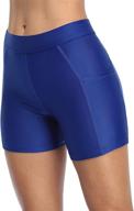 🩱 high waisted swim pants by attraco for women - capri-style swimming pants logo