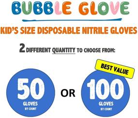 img 3 attached to 🧤 Top-Rated Bubble Glove: Ultimate Kids Nitrile Gloves (Latex & Powder Free) - Food Safe, Multipurpose Use (50)