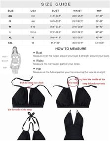 img 1 attached to 👙 Halter One Piece Bathing Suit for Women - Tummy Control, Ruched, Deep V Neck Swimsuit, Tempting & Sexy