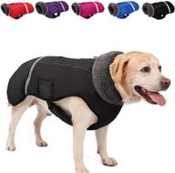 🐶 зимняя куртка для собак doglay: с толстым меховым воротником, отражающими полосками и водонепроницаемостью - идеальна для холодной погоды. логотип