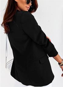 img 1 attached to Langwyqu Womens Casual Blazers Sleeve Women's Clothing for Suiting & Blazers