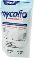 hospital grade disinfectant wipes: mycolio - 160 wipes - 6x7 inches logo