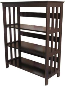 img 1 attached to Stylish ORE International 3-Tier Bookshelves in Espresso for Organized and Modern Home Décor