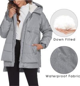 img 3 attached to 🧥 Beyove Waterproof Down Coat for Women: Stylish Mid Length Parka with Hood & Thickened Down Jacket (S-XXL) - Stay Warm & Dry in any Weather!