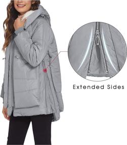 img 2 attached to 🧥 Beyove Waterproof Down Coat for Women: Stylish Mid Length Parka with Hood & Thickened Down Jacket (S-XXL) - Stay Warm & Dry in any Weather!