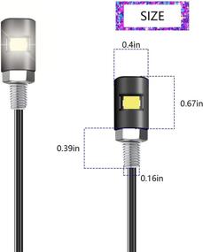 img 2 attached to 🚗 Sikawai Датчик номерного знака с водонепроницаемой светодиодной лампой - черный алюминиевый держатель, 12V лампа для автомобиля, мотоцикла, грузовика, дома на колесах, велосипеда - 2 шт.