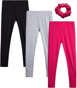 img 4 attached to Freestyle Revolution Leggings Stretch Fuchsia Girls' Clothing in Leggings