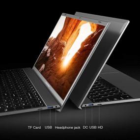 img 2 attached to 💻 Windows Laptop 15.6 inch 8GB RAM DDR4 256GB M.2 SSD Notebook Computers - Intel J4125 Quad-Core Computer Laptop with 1080P IPS Windows10 Pro, Full Size Keyboard