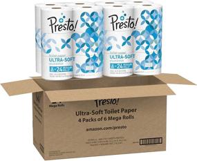 img 1 attached to Ultra-Soft Mega Roll Toilet Paper - Amazon Brand Presto! | 24 Mega Rolls (Equivalent to 96 Regular Rolls)