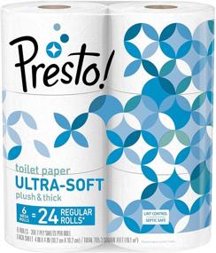 img 2 attached to Ultra-Soft Mega Roll Toilet Paper - Amazon Brand Presto! | 24 Mega Rolls (Equivalent to 96 Regular Rolls)