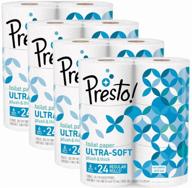 ultra-soft mega roll toilet paper - amazon brand presto! | 24 mega rolls (equivalent to 96 regular rolls) logo