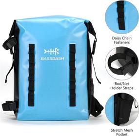 img 3 attached to 🎣 BASSDASH Waterproof TPU Backpack 24L Roll-Top Dry Bag: Ideal for Fishing, Hiking, Camping, and More!