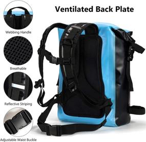 img 2 attached to 🎣 BASSDASH Waterproof TPU Backpack 24L Roll-Top Dry Bag: Ideal for Fishing, Hiking, Camping, and More!