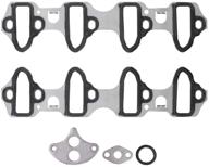 🔧 premium intake manifold gasket set - perfect fit for 4.8l 5.3l 6.0l chevy silverado, suburban, tahoe, gmc sierra, yukon, savana, cadillac escalade - replace part number 89060413 ms98016t logo