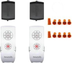 img 4 attached to Small Size Universal Ceiling Fan Remote Control 2-Pack Kit, Mini RF Wireless Controller and Receiver Bundle for Hunter, Harbor Breeze, Westinghouse, Honeywell, and Other Ceiling Fan Lamp Brands