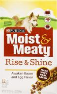 purina moist & meaty rise & shine dog food: bacon and egg flavor logo