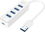 💻 idsonix usb 3.0 hub - 4-port 5v / 2a powered usb hub for high-speed data transmission - perfect for laptop, imac, surface pro, and more логотип