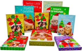 img 4 attached to Christmas Pet Surprise: 10-Pack Holiday Box Assortment 🎄 of Dogs and Cats with Robe, Shirt, and Lingerie Boxes!