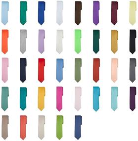 img 1 attached to Stylish Self-Tie Necktie for 👔 Boys: Jacob Alexander Prep Solid Color Collection