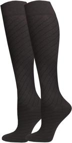 img 4 attached to 🧦 High-Quality NuVein Compression Socks, 15-20 mmHg, for Women & Men - Reduce Swelling, Knee-High, Closed Toe, Charcoal, Size: Large