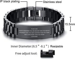 img 3 attached to MEALGUET Stainless Inpsirational Wristband Bracelets