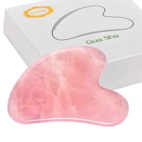 img 4 attached to 🌸 Инструменты для лица Gua Sha из розового кварца, натуральный массажер Gua Sha из нефрита с гладким краем для физической терапии, SPA и самостоятельного ухода (РОЗОВЫЙ)