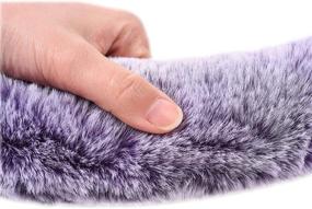 img 2 attached to FH Group Fluffy Koala Bear Steering Wheel Cover (Purple) With Gift - Universal Fit For Cars