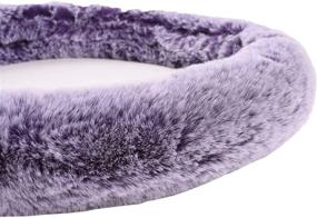 img 1 attached to FH Group Fluffy Koala Bear Steering Wheel Cover (Purple) With Gift - Universal Fit For Cars