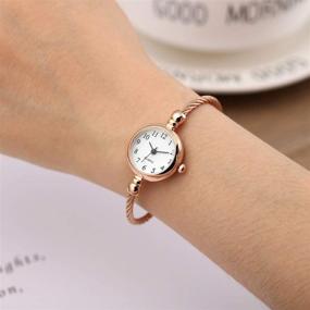 img 3 attached to Stylish Stainless Numerals Women's Watches by Top Plaza - Perfect Wrist Accessories