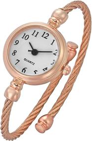 img 4 attached to Stylish Stainless Numerals Women's Watches by Top Plaza - Perfect Wrist Accessories