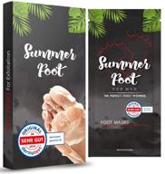 👣 premium foot mask for men - exfoliating foot peel & callus remover | repair rough heels with 1 pair | achieve baby soft feet with one-time treatment | summer foot logo