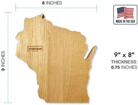 img 1 attached to 🍁 Authentic Wisconsin State Shaped Maple Wood Cutting Board: Crafted to Perfection