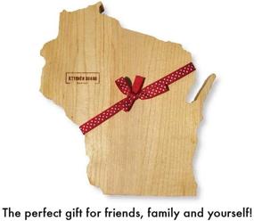 img 2 attached to 🍁 Authentic Wisconsin State Shaped Maple Wood Cutting Board: Crafted to Perfection