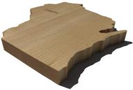 🍁 authentic wisconsin state shaped maple wood cutting board: crafted to perfection логотип