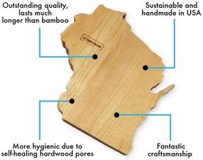 img 3 attached to 🍁 Authentic Wisconsin State Shaped Maple Wood Cutting Board: Crafted to Perfection