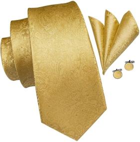img 1 attached to Tie Paisley Necktie Bowtie Cufflinks Set - Top Men's Accessories for Ties, Cummerbunds & Pocket Squares