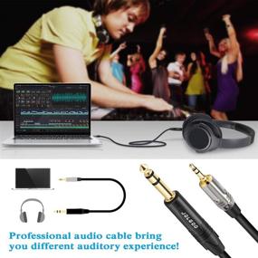 img 2 attached to 🔌 JOLGOO 3.5mm to 1/4" TRS Stereo Interconnect Cable, 6.35mm 1/4" Male to 3.5mm 1/8" Male TRS Stereo Audio Cable, 10ft