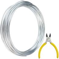 🔧 32.8 feet of silver aluminum wire with 1 side nose plier, bendable metal craft wire armature wire for doll skeletons, diy crafts, halloween decorations - 3mm thickness logo