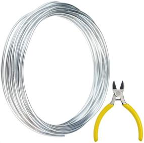 img 4 attached to 🔧 32.8 Feet of Silver Aluminum Wire with 1 Side Nose Plier, Bendable Metal Craft Wire Armature Wire for Doll Skeletons, DIY Crafts, Halloween Decorations - 3mm Thickness
