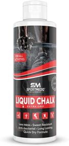 img 4 attached to SPORTMEDIQ Pro Grade Liquid Chalk - Advanced Hand Grip for Gym, Weightlifting, Climbing - No Mess, Quick Dry Formula - 8.5 Oz