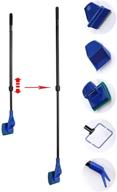 🐠 5-in-1 extendable aquarium cleaning tool: brush, net, gravel rake, algae scraper, hairpin, and cleaning sponge логотип