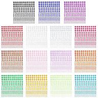 💎 phogary self-adhesive rhinestone sticker set - 3375 pieces crystal gems in 15 colors and 5 sizes for craft, body, nails, festival, carnival, diy makeup logo