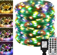 🌈 outdoor led string lights - 72ft 200 leds, ip65 waterproof color changing fairy lights with 11 modes remote control, pvc coating for patio, yard, garden, tree, party - ideal for indoor and outdoor decor логотип