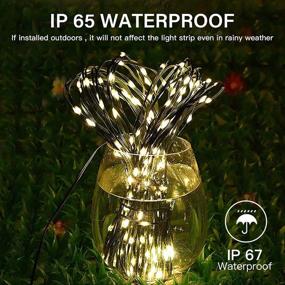 img 3 attached to 🌈 Outdoor LED String Lights - 72Ft 200 LEDs, IP65 Waterproof Color Changing Fairy Lights with 11 Modes Remote Control, PVC Coating for Patio, Yard, Garden, Tree, Party - Ideal for Indoor and Outdoor Decor